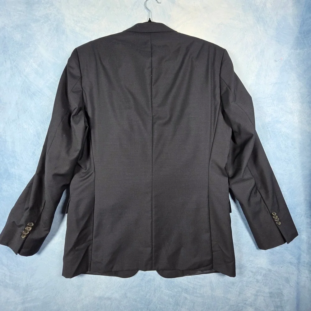 Hugo Boss Mens 100% Virgin Wool 2-Button Blazer Sport Coat Navy Blue 40R 42R